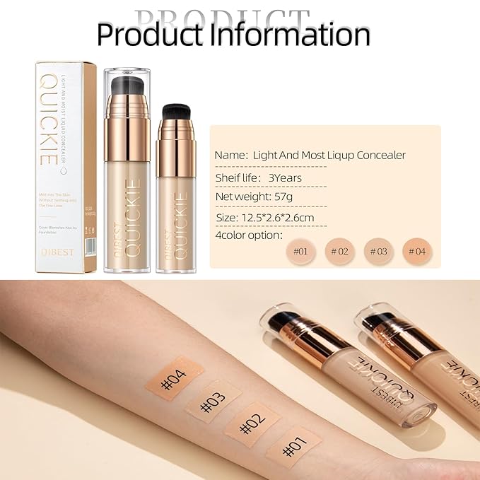 Mattte Liquid Concealer Foundation, Silky Foundation Mist Makeup, Breathable Blendable Lasting Formula, Moisturizing Repairing Makeup Primer, Flawless Coverage for Smooth Creamy Nude Finish (#03)