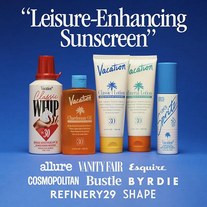 Vacation Super Spritz SPF 50 Face Mist, Daily Face Sunscreen Spray, Clean & Lightweight, Water-Resistant, Non-Comedogenic, Vegan, Travel Size, 2.2 Fl. Oz. (Value Pack of 3)