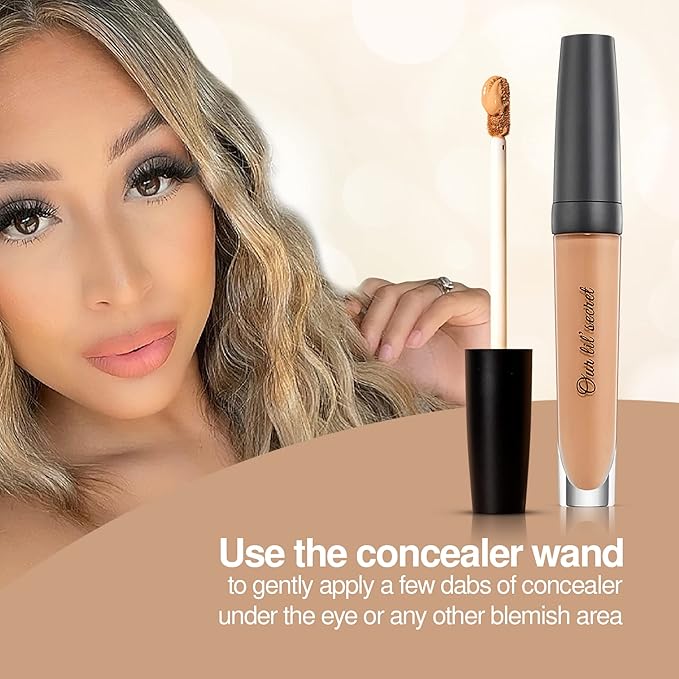 Frankie Rose Cosmetics Our Lil’ Secret Concealer – Sweat-Proof & Matte Under Eye Concealer, Long Lasting Concealer Full Coverage For Fine Lines, Dark Circles & Hide Imperfections - Toffee