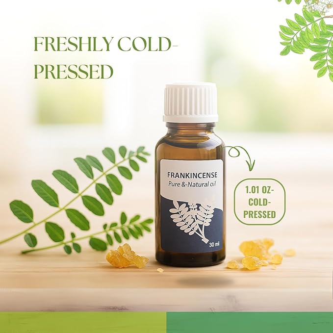Roots & Above Pure Natural Frankincense Oil 1.01 oz/30ml for Diffusers, Hair, Skin Care, Face, Body, Massages & Soap and Candle Making
