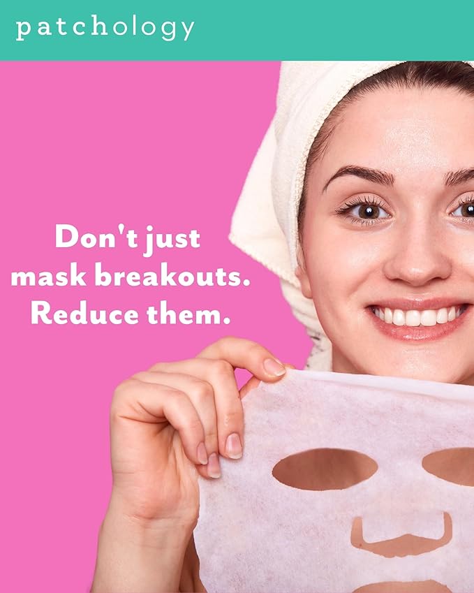 Patchology Moodmask The Good Fight Facial Sheet Mask - Hydrating & Soothing Face Mask for Men and Women - Willow Bark, Tea Tree & Peppermint for Moisture and Skin Support