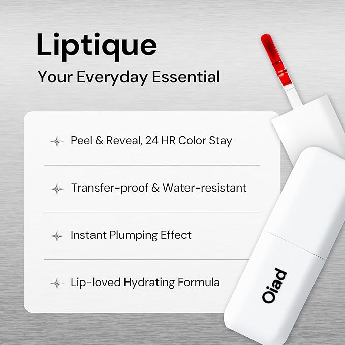 Liptique Korean Lip Stain Peel Off - 24 Hour Long Lasting Lip Tattoo, Waterproof & Transfer Proof, Nourishing & Hydrating Lip Tint for Women, Instant Plumping Lip Tints Peel Off (007 CORRAL'N)