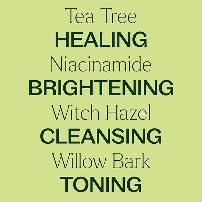 Plant Therapy Tea Tree with Niacinamide Facial Serum 1 oz with Tea Tree Essential Oil, Witch Hazel, and Willow Bark, Excellent for Problem Skin While Creating Healthy, Clear Skin