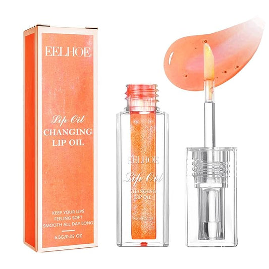 Bossup Color Changing Lip Oil V2,Magic Color Changing Lip Oil,Boss Up Color Changing Lip Gloss, Warm Change Moisturizing,Long Lasting Nourishing Lip Glow Oil Non-sticky Primer Lip Tint
