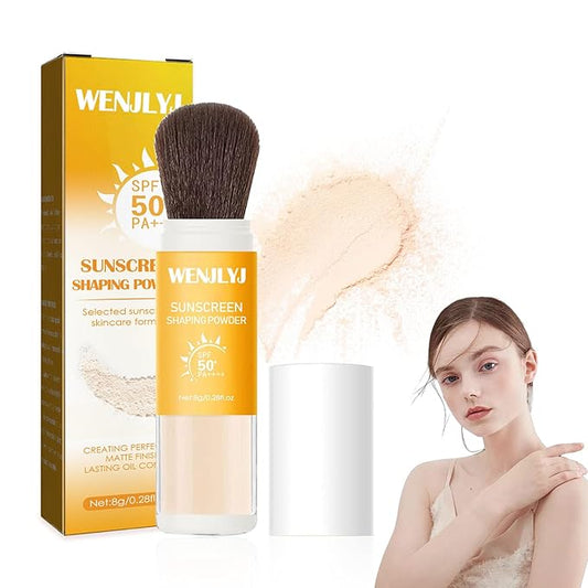 Mineral Sunscreen Setting Powder Makeup,Translucent Powder SPF 50 Finish,Lightweight,Breathable,All Skin