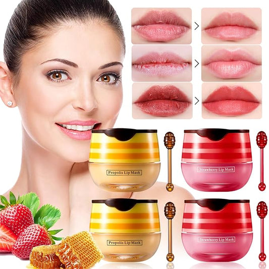4 PCS Bee Honey Lip Balm