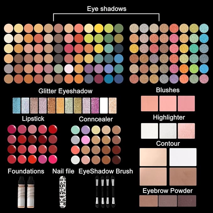 M 187 Colors Professional Makeup Palette