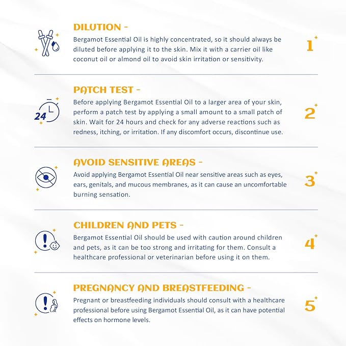 HIQILI Bergamot Essential Oil for Diffuser, Skin, Hair, DIY, 100% Pure & Natural, Travel Size - 0.33 Fl Oz (10 mL)