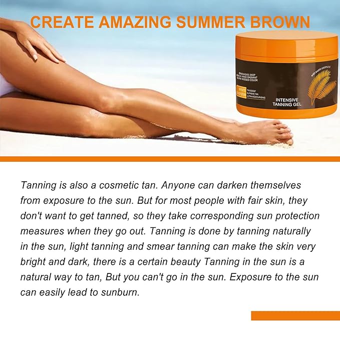 2Pcs Luxury Intensive Tanning Gel, Intensive Tanning Luxe Gel, Natural Tanning Accelerator Cream Gel,Tanning Cream for Sunbeds & Outdoor Sun 5oz/pcs