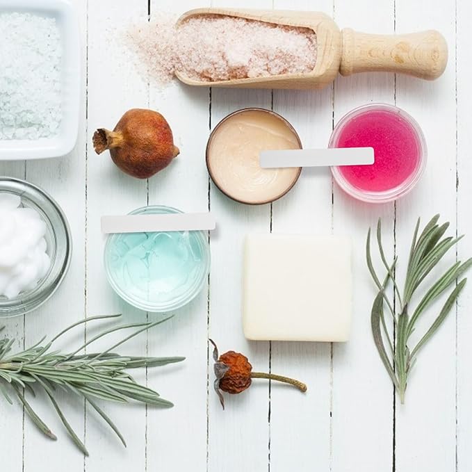 50pcs Soft Film Stick Cream Spoon Cream Spatulas Beauty Spoons Plastic Scrapers Face Mask Scrapers Makeup Spatulas Cosmetic Scrapers Beauty Accessories Beauty Supplies Makeup Tools