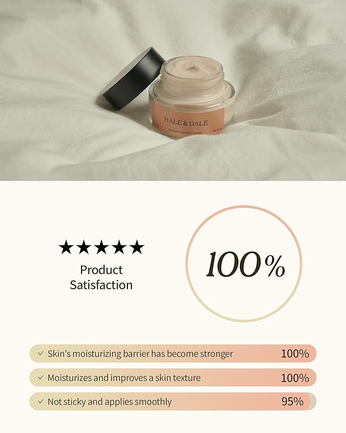 HALE&DALE Korean Moisturizer face Cream 1.76 oz, K-Beauty Moisturizer with Squalane, Shea Butter, Hydrating & Nourishing Cream with Dry and Aging Skin, Vegan, Silicone, Sulfate, and Paraben free