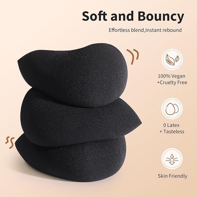 BEAKEY Makeup Sponge Set, 5 Pcs Foundation Blending