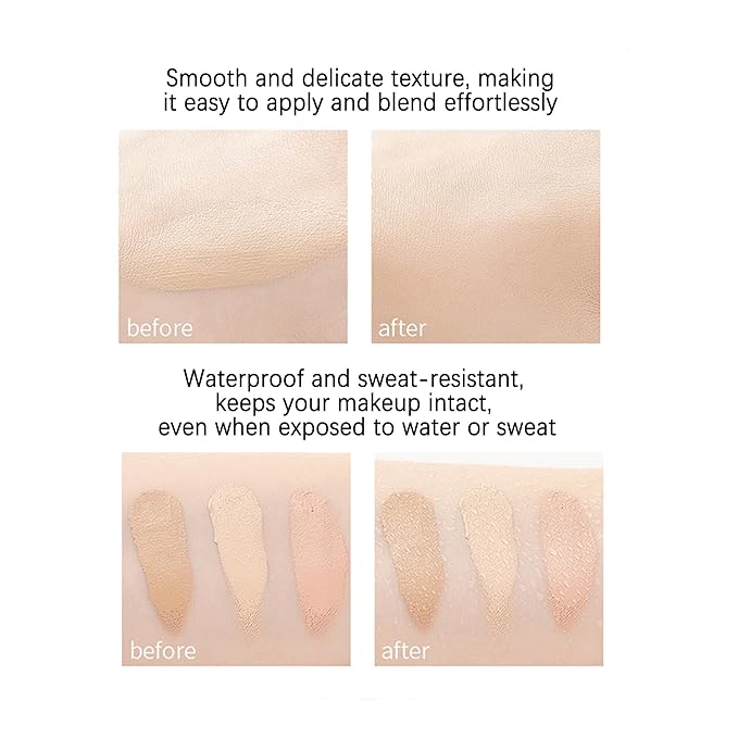 Mallofusa Single Color Face Makeup Concealer Foundation Palette Creamy Moisturizing Concealing 0.49oz (Medium Beige)