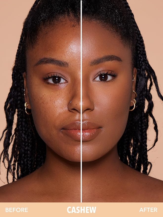 SHEGLAM SKin-Focus Full Coverage Powder Foundation Oil-Control Lightweight Face Pressed Powder Makeup-Cashew