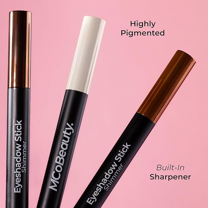 MCoBeauty Eyeshadow Stick, Matte, Deep Cocoa, Highly Pigmented, Built-in Sharpener, Vegan, Cruelty Free Cosmetics