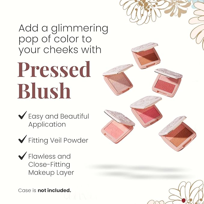 Paul & Joe Pressed Blush Palette Refill Only, Case Sold Separately, Oil-Absorbing Blush Powder, Bi-Color Face Blushes with Fitting Veil Powder, Pink and Rose, 07 Compote De Cerises, 0.17 oz