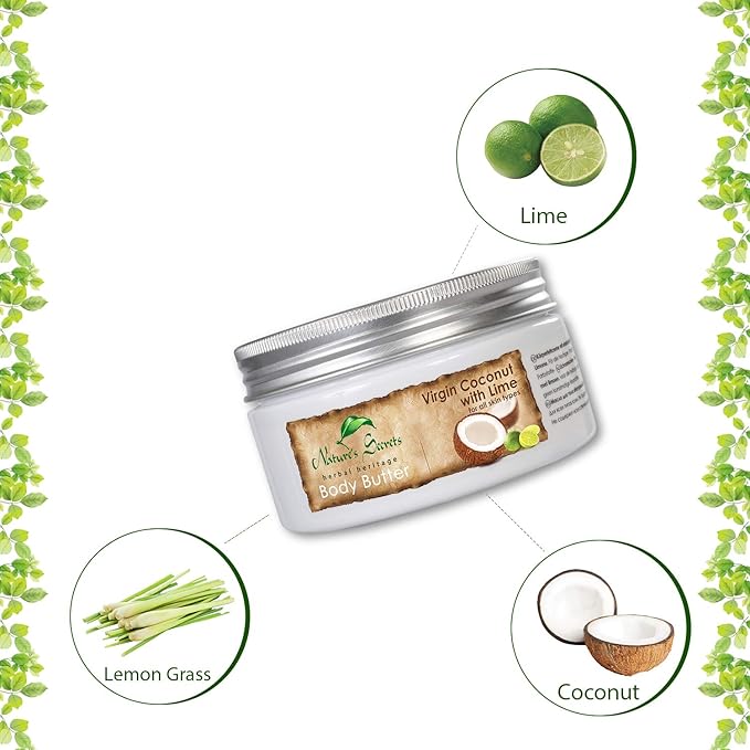 Nature's Secrets Coconut Body Butter with Hyaluronic Acid, Retinol, Jojoba Oil & Viatmin E. Creamy, Ultra-Moisturising. For Dry Skin.