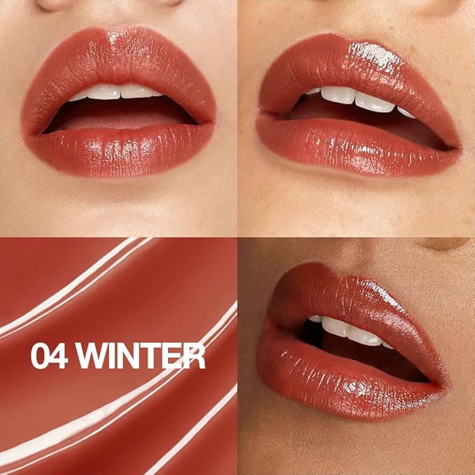 1Pcs Tinted Lip Balm Moisturizing Lipstick – Cool Plum Red Sheer Hydrating Lip Color for Dry Lips – Nourishing Lip Balm for All Women with a Subtle Natural Scent (S04 Winter)