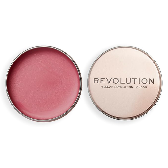 Revolution, Balm Glow, Multi-Use Balm for Cheeks, Eyes & Lips, Buildable Formula, Dewy Finish, Rose Pink, 1.12 Oz.