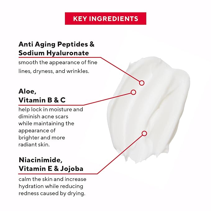Mirabella Renew Age-Defying Daily Moisturizer for Face, Hydrating Face Moisturizer Helps Reduce Appearance of Fine Lines, Wrinkles and Dark Spots with Peptides, Hyaluronic Acid, and Antioxidants