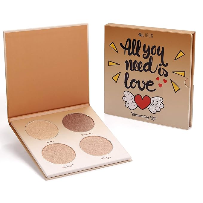 Highlighter Palette，Highlighter Makeup Palette, Glow Bronzer Highlighter Powder makeup palette
