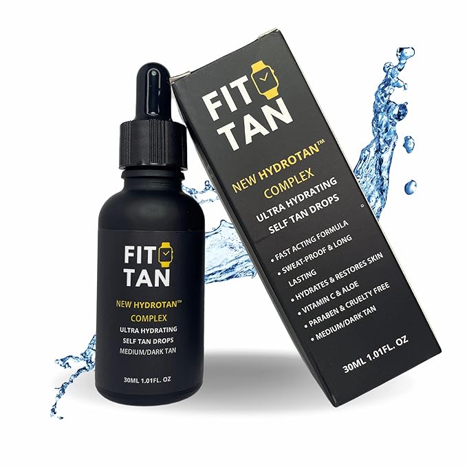 Self Tanning Drops For Face and Body - Hydrating and Gradual Dark Tan - 30ml