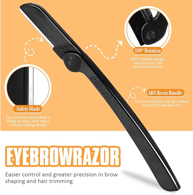 Yougai Tweezers Set,9 Pcs Professional Stainless Steel Eyeberow Tweezer Kit for Women and Men, Great Precision Tweezers No Gaps with Leather Travel Case