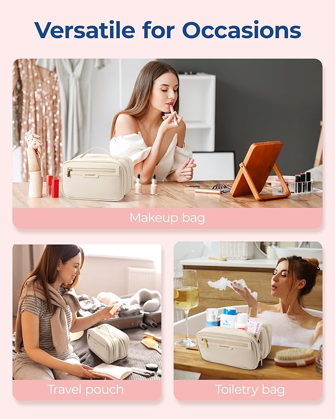 Bagsmart travel makeup bag large