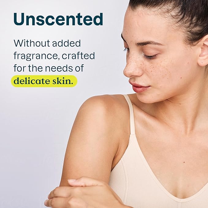 ATTITUDE Body Cream for Sensitive Skin with Oat, EWG Verified, Dermatologically Tested, Vegan, Extra Gentle, Unscented, 8 Fl Oz