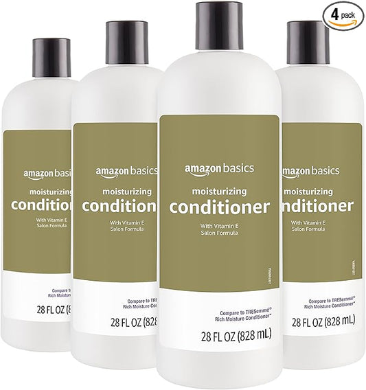Amazon Basics Moisture Rich Conditioner, 28 Fl Oz (Pack of 4)