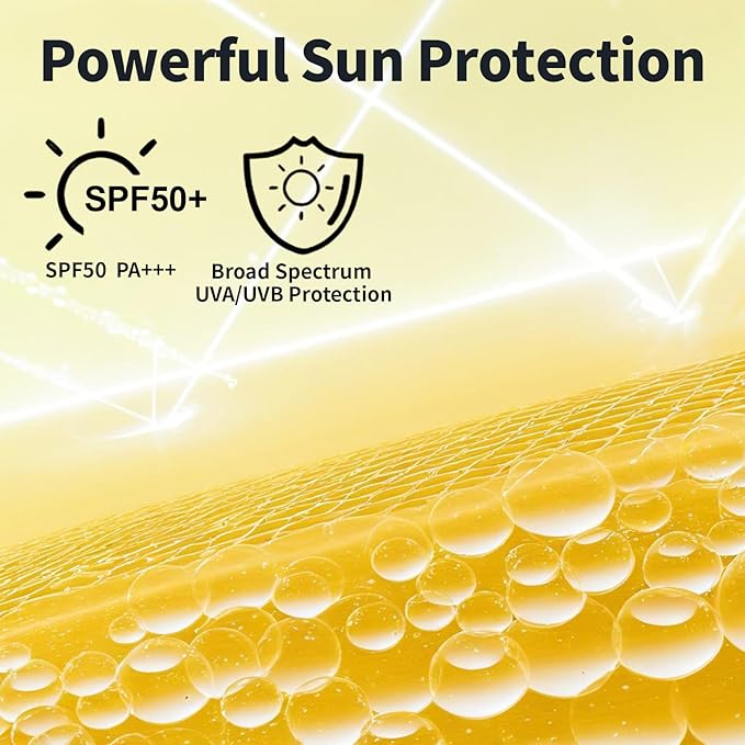 iHave Face Sunscreen, Travel Size SPF 50 Sunscreen with Broad Spectrum UVA UVB Protection, Oil-Free Fast-Absorbing Sunblock for All Skin