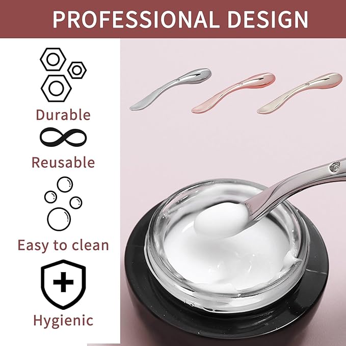 NIIIYTYB3 Pcs Eye Cream Applicator Tool Metal Eye Massager Wand 2 in 1 Zinc Alloy Roller for Under Eye Face Applicator Moisturizer Wand Stick with Spatula Mini Skincare Cosmetic Spatulas