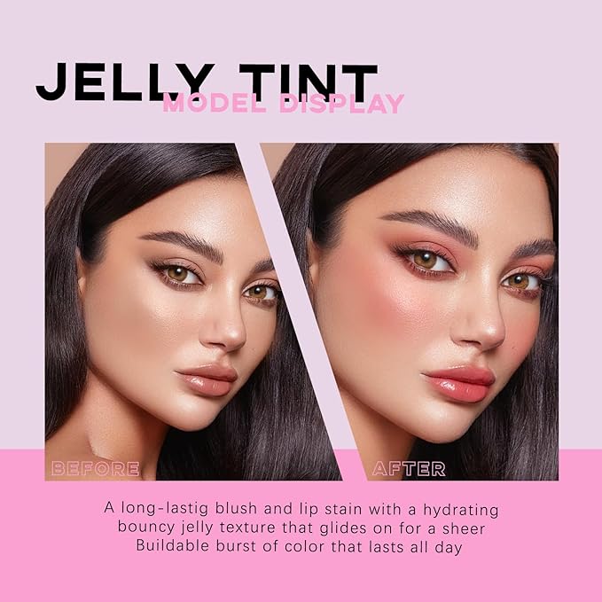 Cooling Water Jelly Tint, Cream Jelly Blush Stick Women #04