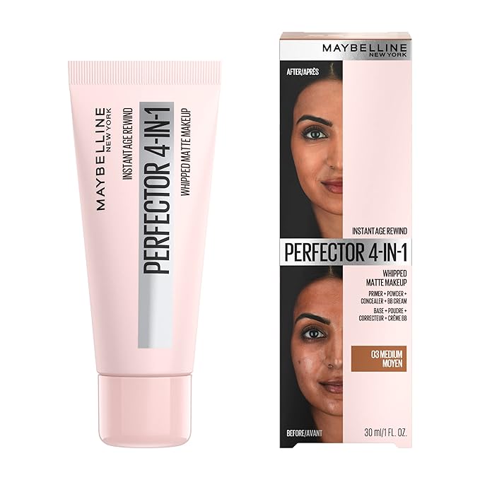 Maybelline Instant Age Rewind Instant Perfector 4-In-1 Matte Makeup, 03 Medium, 1 Count