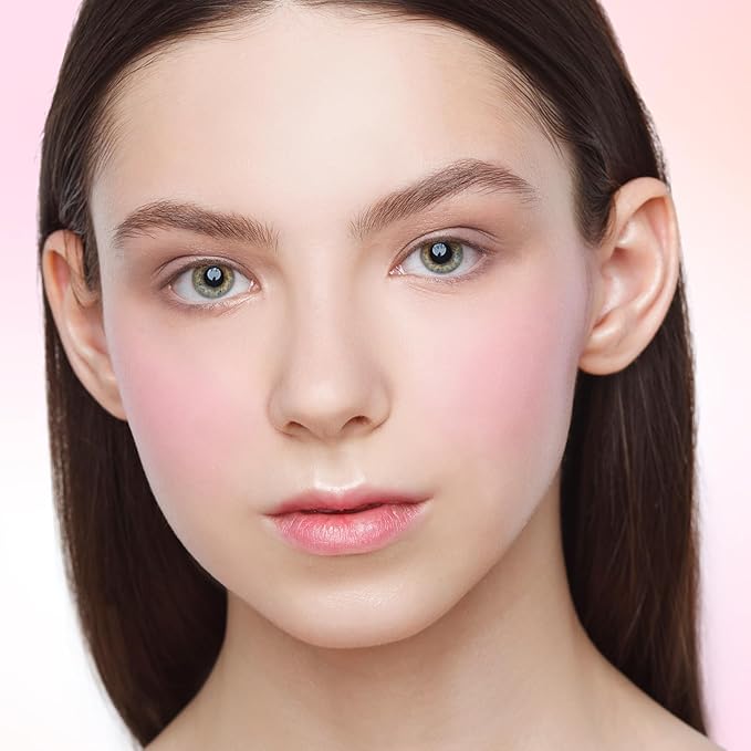 Boobeen Blush Compact for Face, Matte Powder Blush Natural Glowing