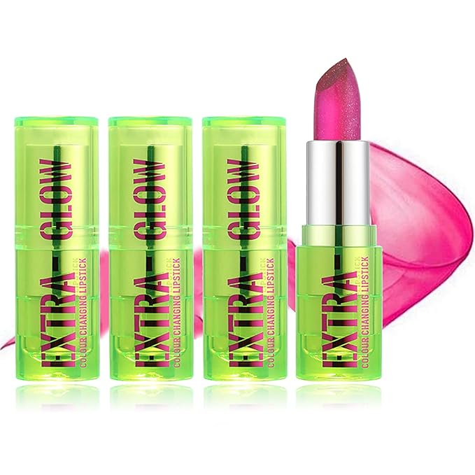3 PCS Jelly Crystal Vera Lipstick,Magic Temperature Tinted Lip Balm,Plumping Glimmer Color Changing Lip Oil,Long Lasting Nourishing Lip Glow Oil Non-sticky Fresh Texture Lip Gloss Lip Balm