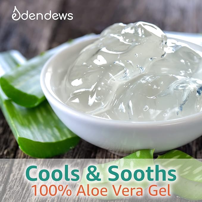 Travel-Size Aloe Vera Gel for Dry Skin 100% Pure & Natural Organic Moisturizing Face & Hair Care Sun Burn Relief Hydrating & Soothing Made in USA Unscented 2 oz