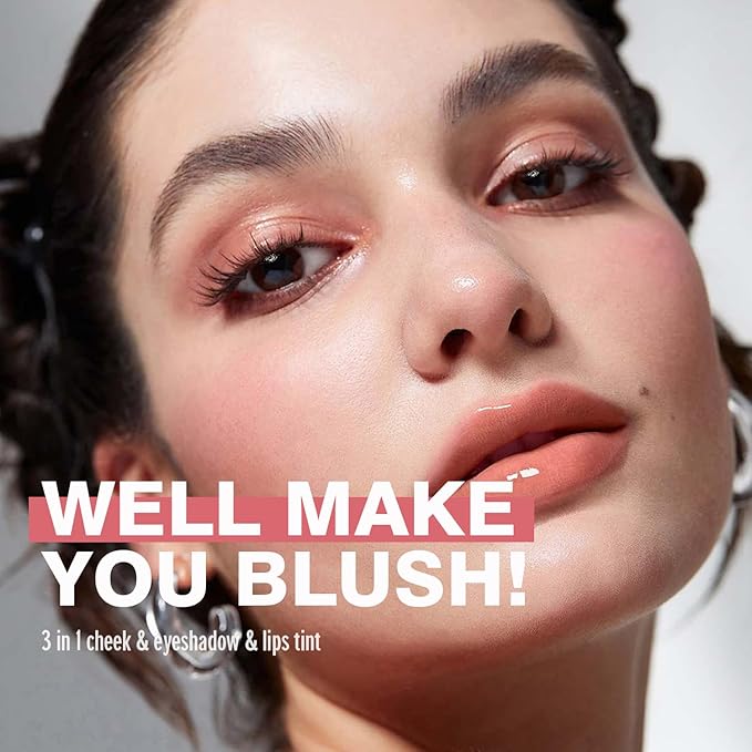 VANERIA Liquid Blush for Cheeks,Long lasting High Pigment Creme Blush,Multi-Use Makeup Blush Stick for Cheeks Lips Eyes,Natural Look Makeup Face Blushes.#1 (5g/0.17oz)