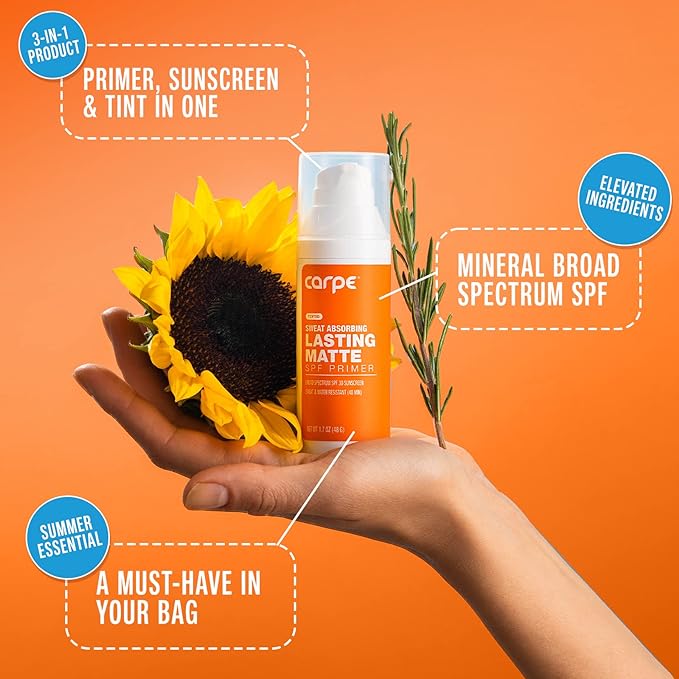 Carpe Primer Face Makeup Base ~New~ Zinc Mineral For Face