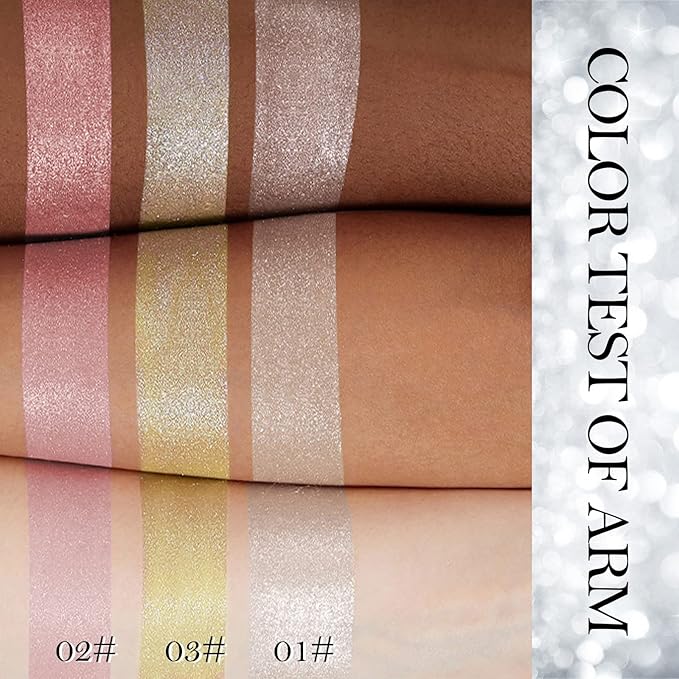 Erinde Champagne Gold Face Highlighter Makeup Palette, Shimmer