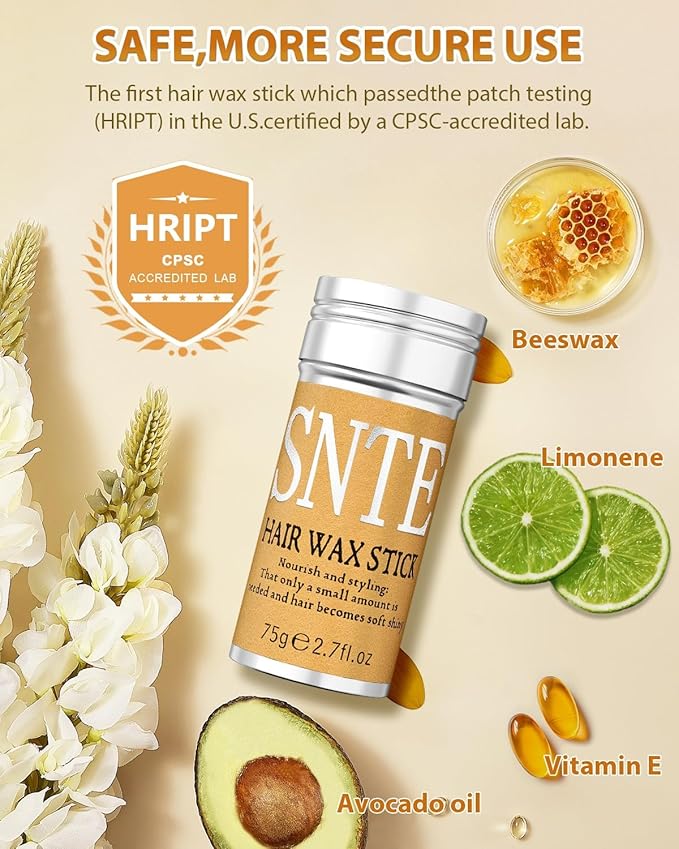 Hair Wax Stick for Wig, Wig Band for Wig Glue Lace Glue - Smooth Flyaways, Sleek Ponytails, Buns, Updos, Baby Hairs, Edge Control