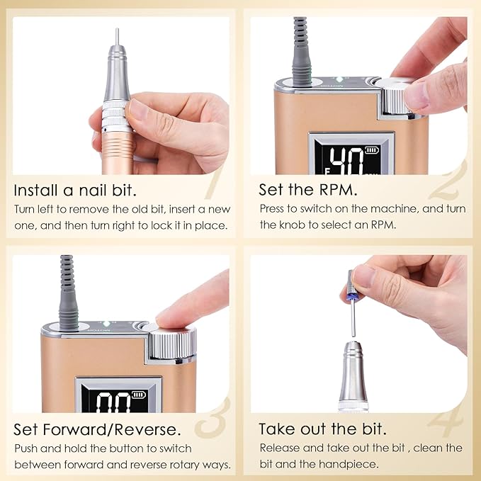 Delanie professional electric nail drill