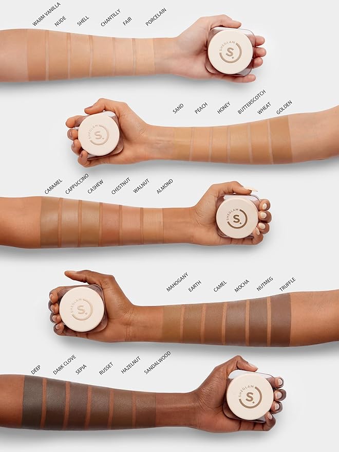 SHEGLAM Hydrating Cream Full Coverage Foundation Balm Long Lasting Concealer Face Foundation for Dry Skin - Shell