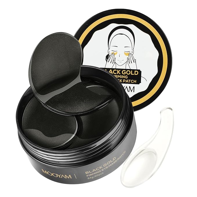 Under Eye Mask Moisturizing Eye Mask Patches,60PCS Eye Treatment Mask Cooling Under Eye Pads for Brightening Repairing and Refreshing Your Skin Under Eye Mask, Beauty Skin Care Gift (black)