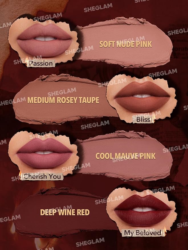 SHEGLAM Ember Rose Collection Valentines Gift Pink Lip