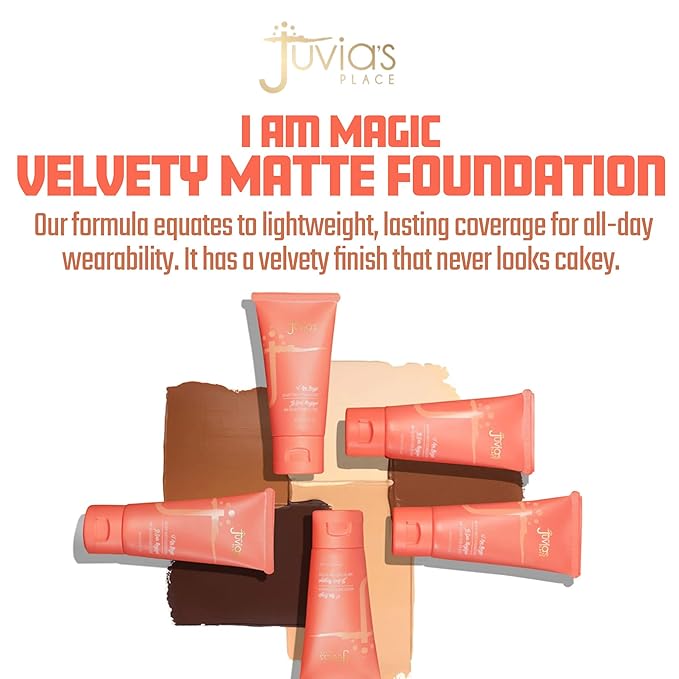 Juvia's Place I Am Magic Velvety Matte Liquid Foundation 720 - Bali - Very Light w/Neutral Undertone, Makeup Foundation Full Coverage, Lightweight, Long Wear, Velvety Matte Finish