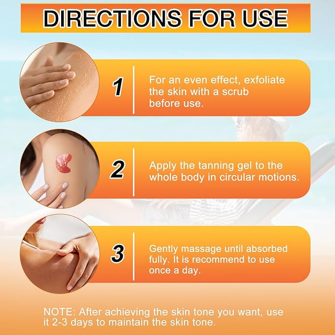 Luxury Intensive Tanning Gel,Brown Intensive Tanning Luxe Gel,Natural Tanning Accelerator Cream, Beauty Brown Tanning Gel for Natural Tan Skin,Tanning Cream for Sunbeds & Outdoor Sun(2pcs)