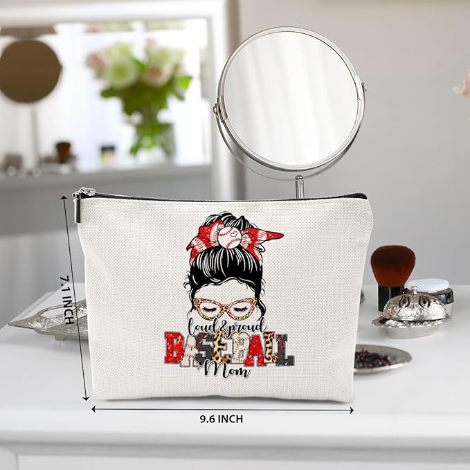 Baseball Gifts Mom Gifts, Baseball Stuff Makeup Bag, Mama Gifts for Mom Women Baseball Team Player Mam, Baseball Mom Cosmetic Bag, Baseball Coach Gifts Toiletry Bag Christmas Birthday Gifts