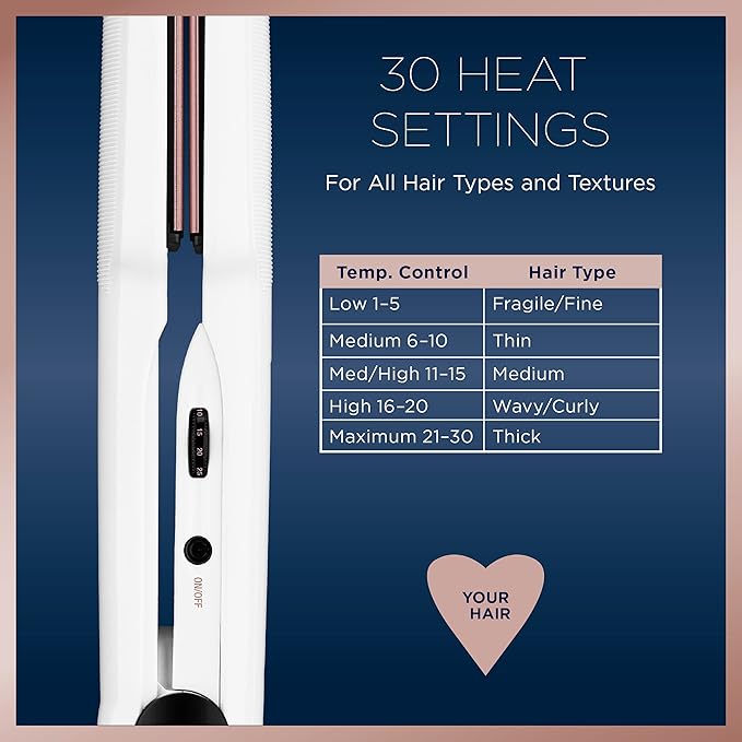 Conair Double Ceramic Flat Iron, 1 1/2-inch , White