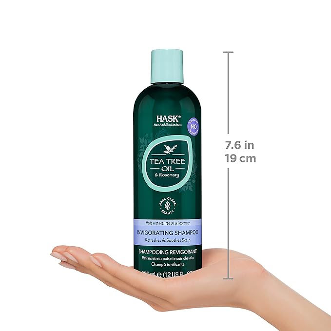 HASK Tea Tree & Rosemary Oil Scalp Care Shampoo - 12 fl oz